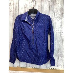 Goth y2k indie normcore gorpcore fisherman Tommy Hilfiger Shirt Women XS Blue